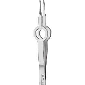 Octagon Forceps - Serrated/Curved/9.5cm