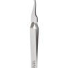 Fine Forceps -Self-Closing/Standard Tips/Curved/Stainless Steel/11.5cm