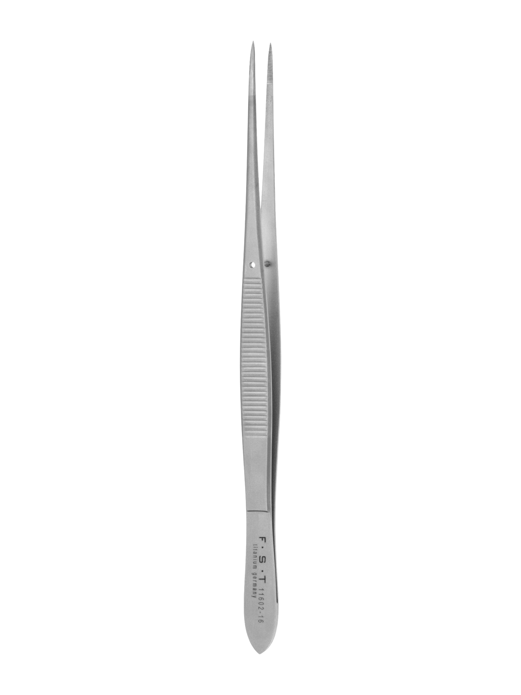 Forceps - Titanium/Serrated/Straight/16cm