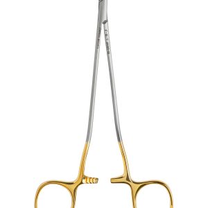 Alternative view of Slim Elongated Needle Holder - Tungsten Carbide/Straight/Serrated/15cm/with Lock