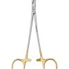 Crile-Wood Needle Holder - Tungsten Carbide/Straight/Serrated/15cm/with Lock/Left-Handed