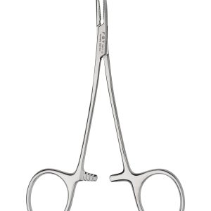 Micro-Mosquito Hemostat - Serrated/Curved/12cm