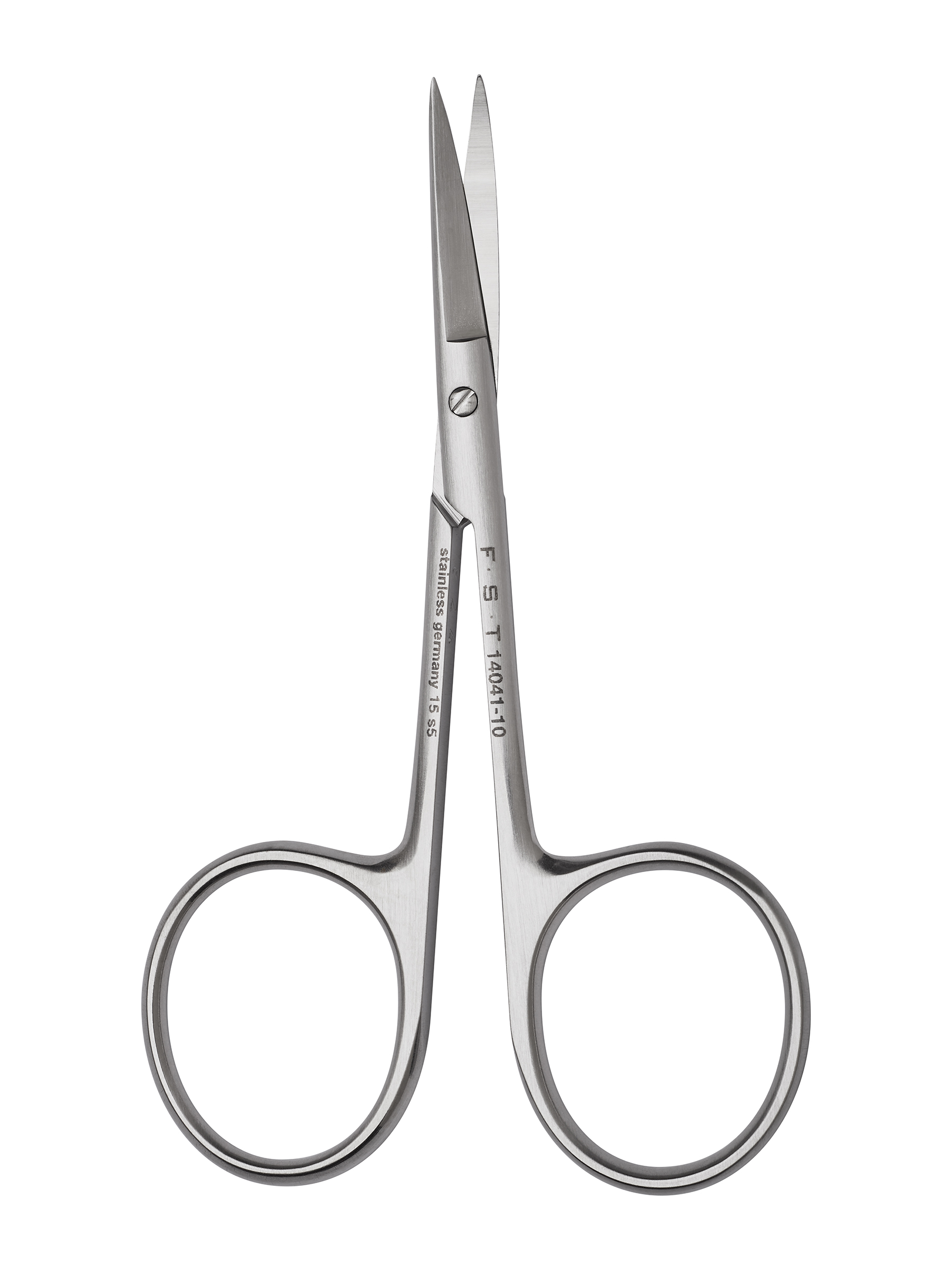 Fine Scissors - Large Loops/Curved/Sharp-Sharp/10cm