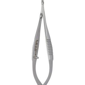 Vannas Spring Scissors - Microserrated/Curved/Sharp/8.5cm/5mm Cutting Edge