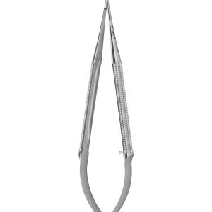 Round Handled Vannas Spring Scissors - Straight/Sharp/12.5cm/6mm Cutting Edge
