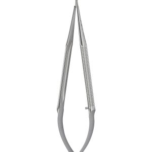 Round Handled Vannas Spring Scissors - Curved/Sharp/12.5cm/6mm Cutting Edge