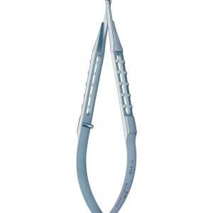 Vannas Spring Scissors - Titanium/Angled Up/Sharp/9.5cm/5mm Cutting Edge