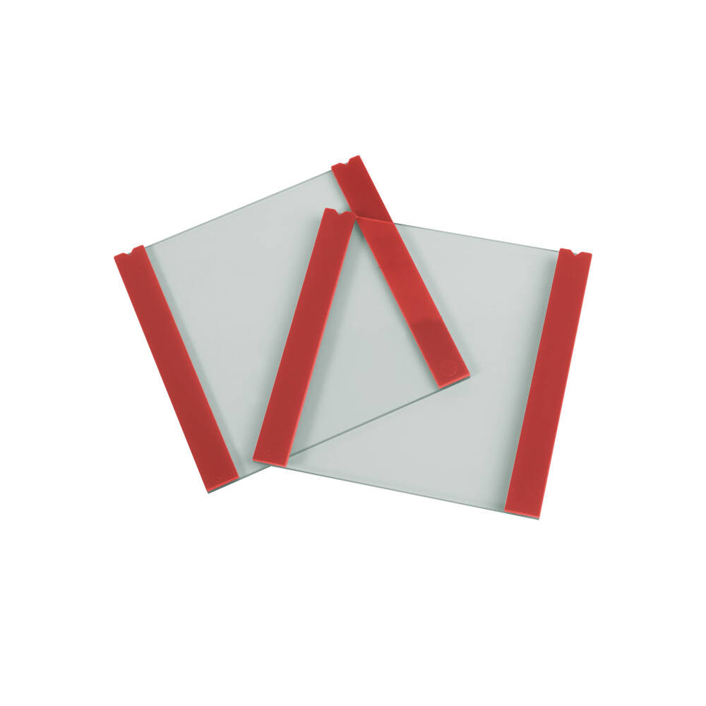 10 x 10cm Plain Glass Plates with 1.5mm Bonded Spacers (Pack of 2)